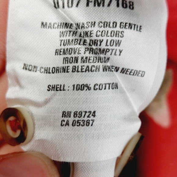 Columbia Mens Orange Short Sleeve Button Up River Lodge Ocean Fish Shirt P6345 - Picture 8 of 9